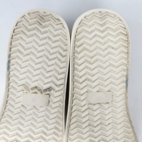 Free People Varsity Slip-on Sneaker Women EU38/US7.5 White Calf Hair Black Heel - Picture 12 of 13